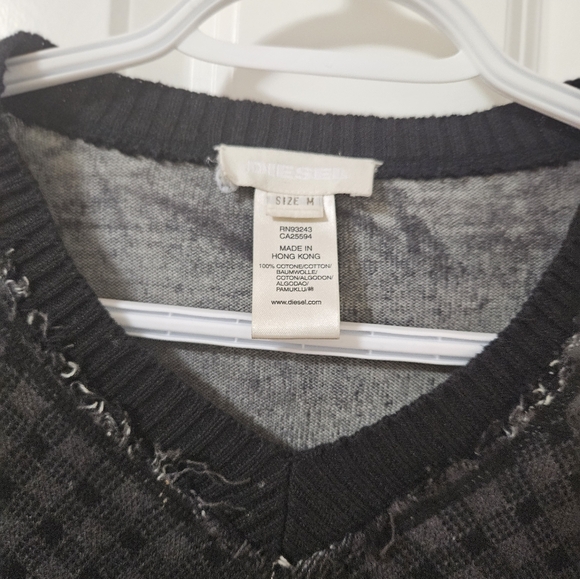 Diesel 100 cotton black hi fi society m sweater lots of details - Picture 9 of 9